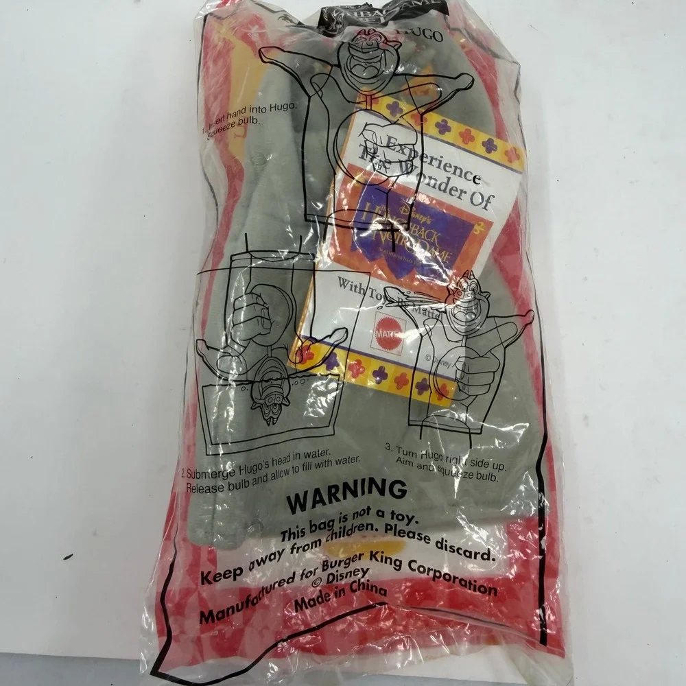 Vintage 1996 Disney Hunchback of Notre Dame Hugo Gargoyle Burger King Puppet Toy